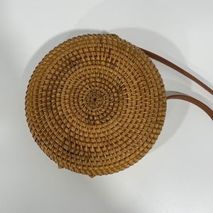 Raffia Canteen Crossbody Bag